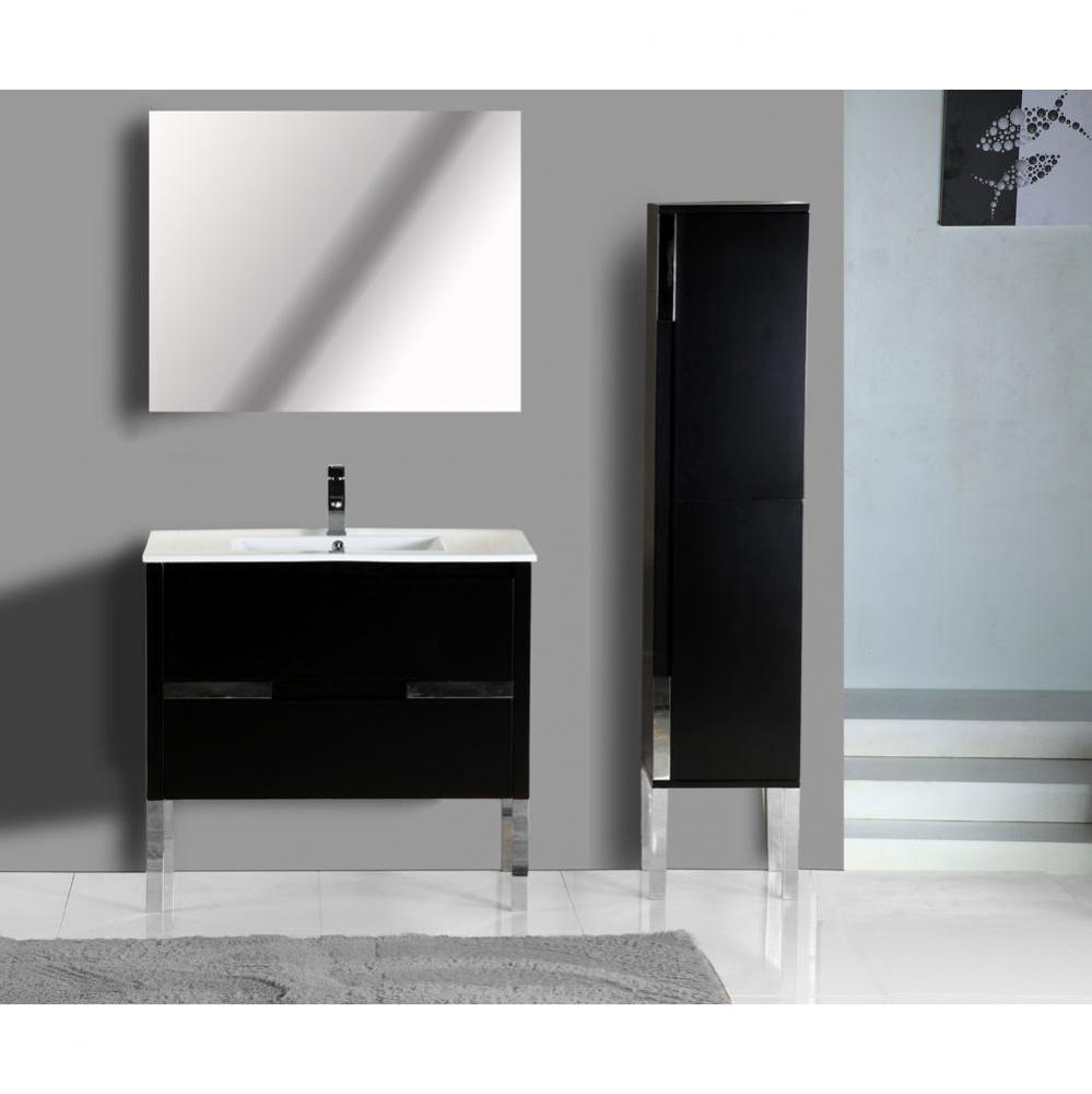 Caren Vanity, Black, 36''